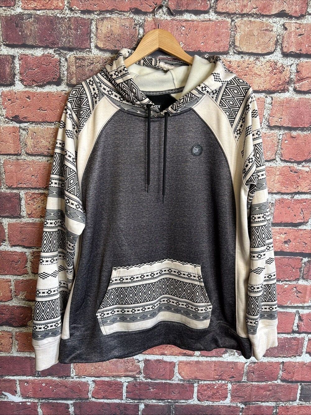 Hooey Pendleton Round-Up Hoodie Mens XXL Gray Southwestern Geometric Pullover